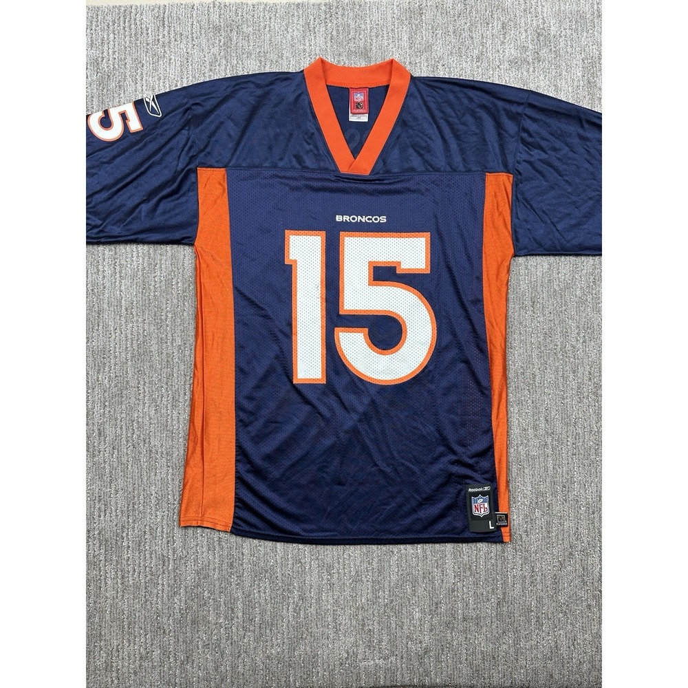 Authentic Brandon Marshall #15 Denver Broncos Reebok NFL Jersey Men's L Vintage